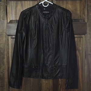 Express Black leather jacket
